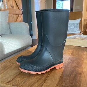 Kids Black Rain Boots